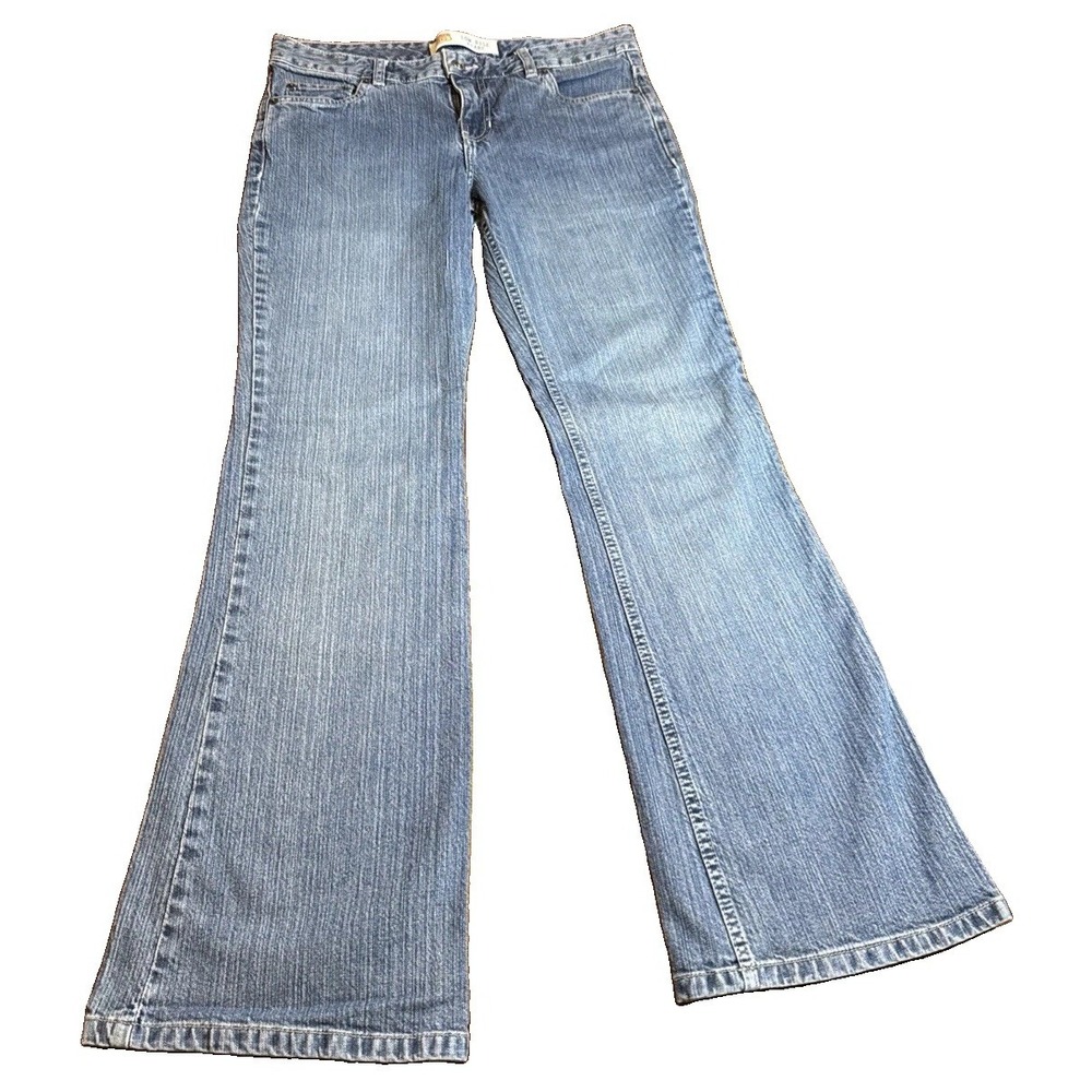 Route 66 Womens 8 Short Low Rise Flare Jeans Blue Stretch Y2K Style